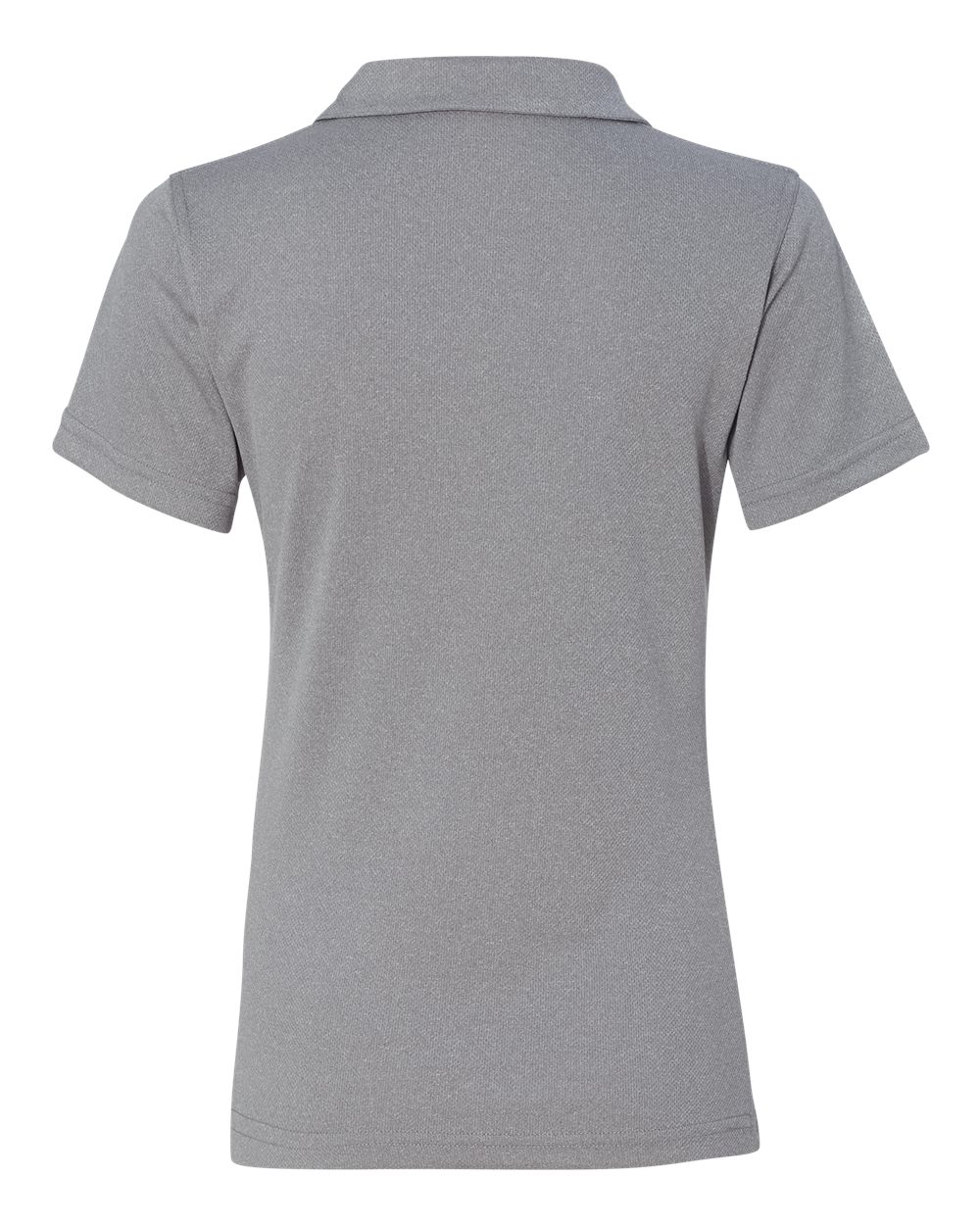 Rear View of Heathered Steel Women&#39;s Moisture Free Mesh Polo - 5469