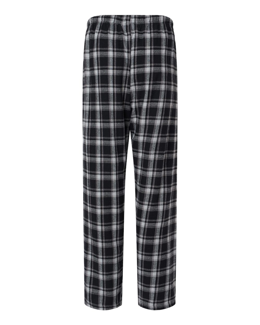 Front View of Heritage Black Plaid Harley Flannel Pants - BM6624
