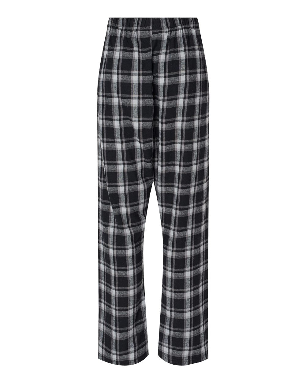 Front View of Heritage Black Plaid Women's Haley Flannel Pants - BW6620