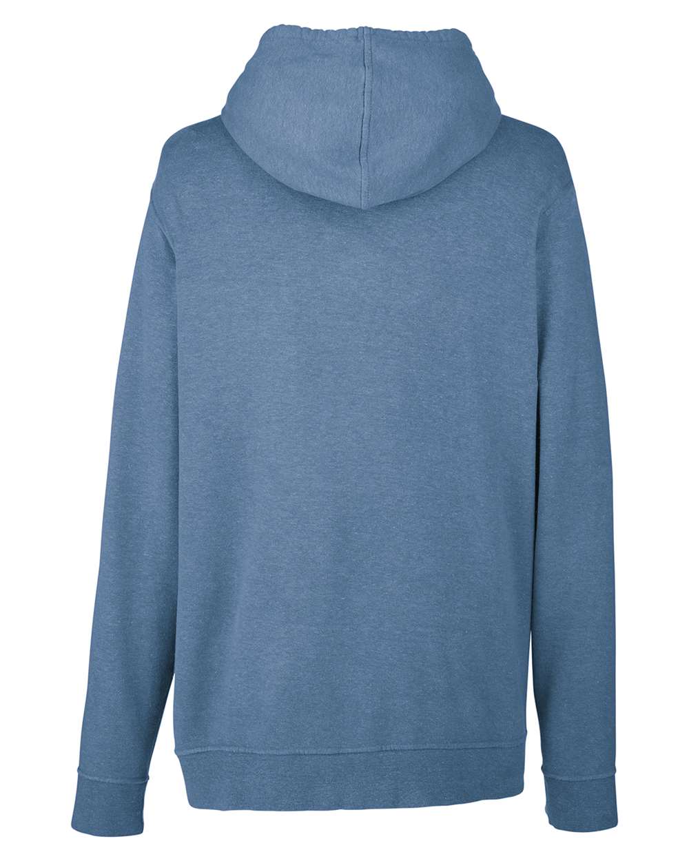 Rear View of Horizon Blue Unisex Hemp Hero Hooded Sweatshirt - EC950 plain