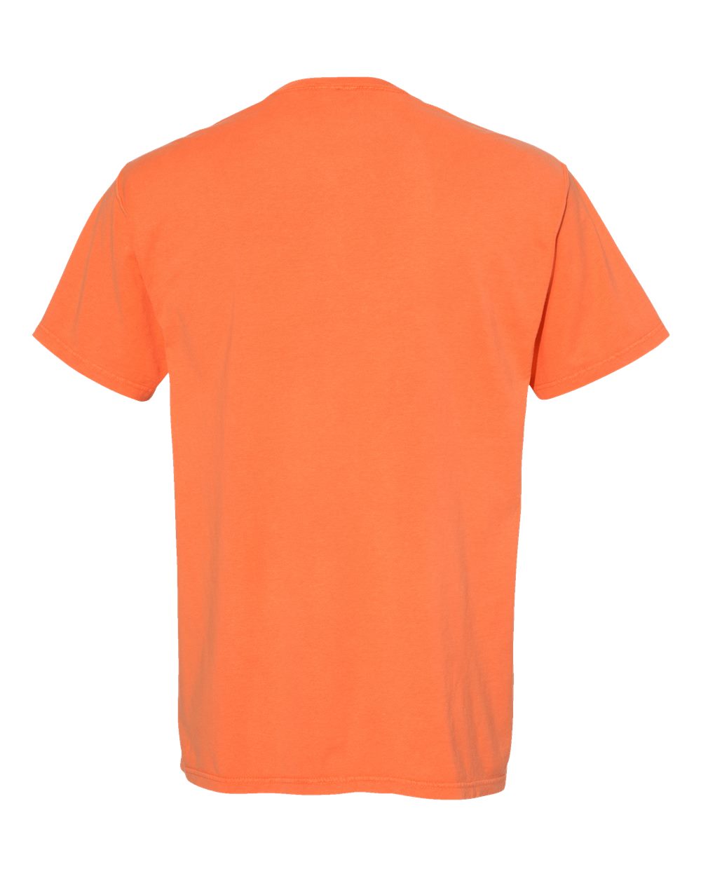 Rear View of Horizon Orange Garment-Dyed T-Shirt - GDH100