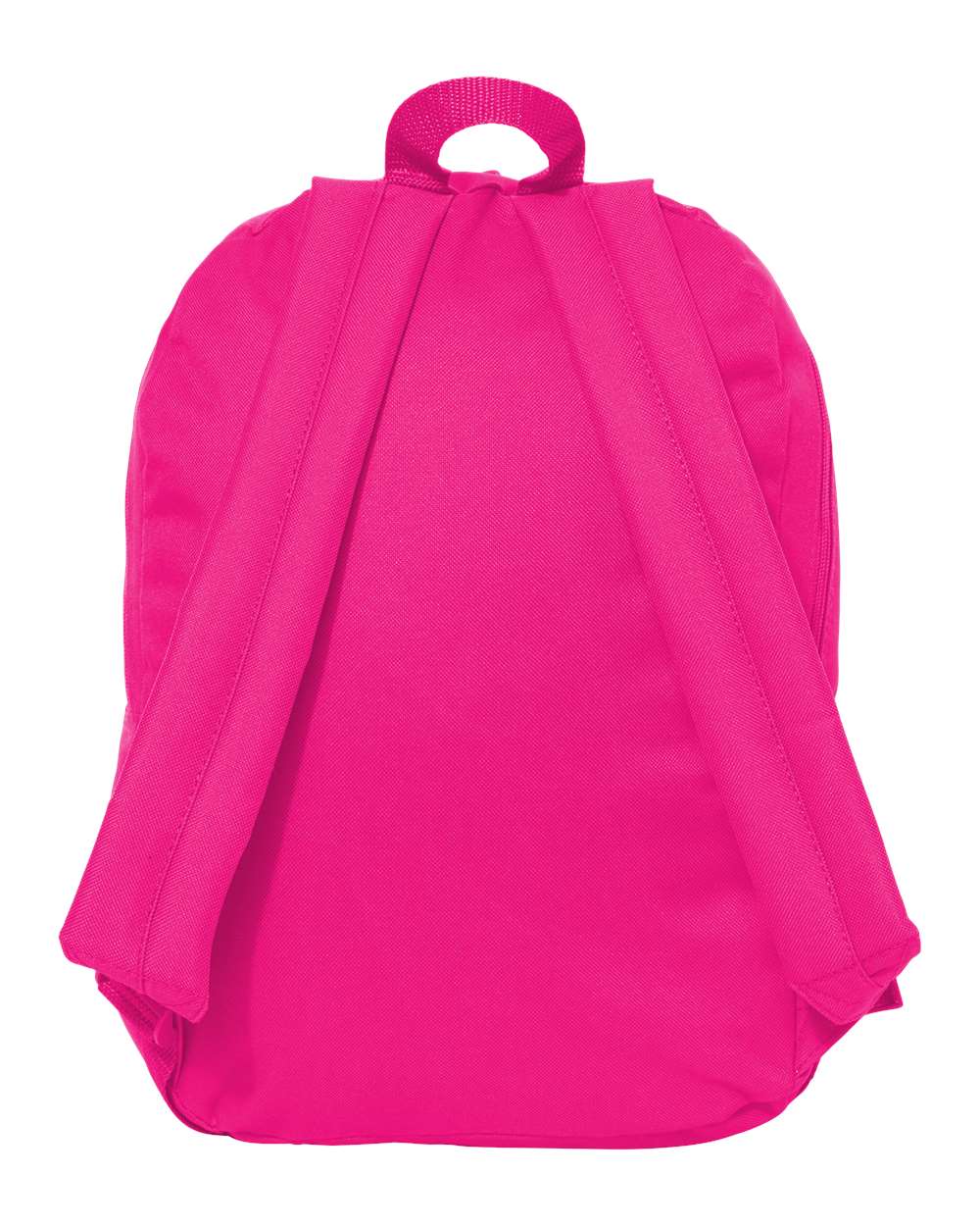 Front View of Hot Pink 16" Basic Backpack - 7709