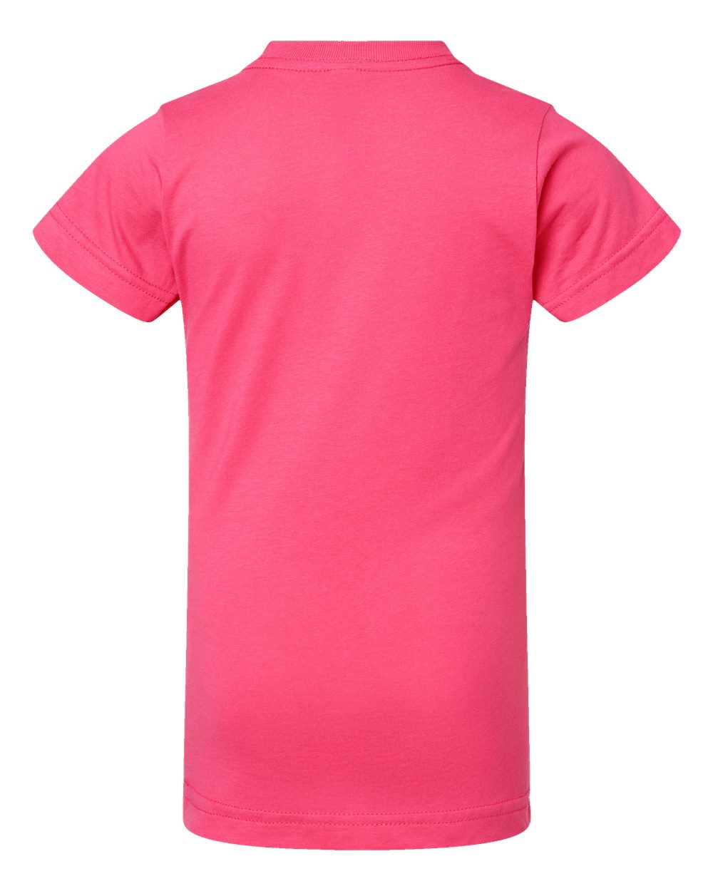 Front View of Hot Pink Girls' Fine Jersey Tee - 2616