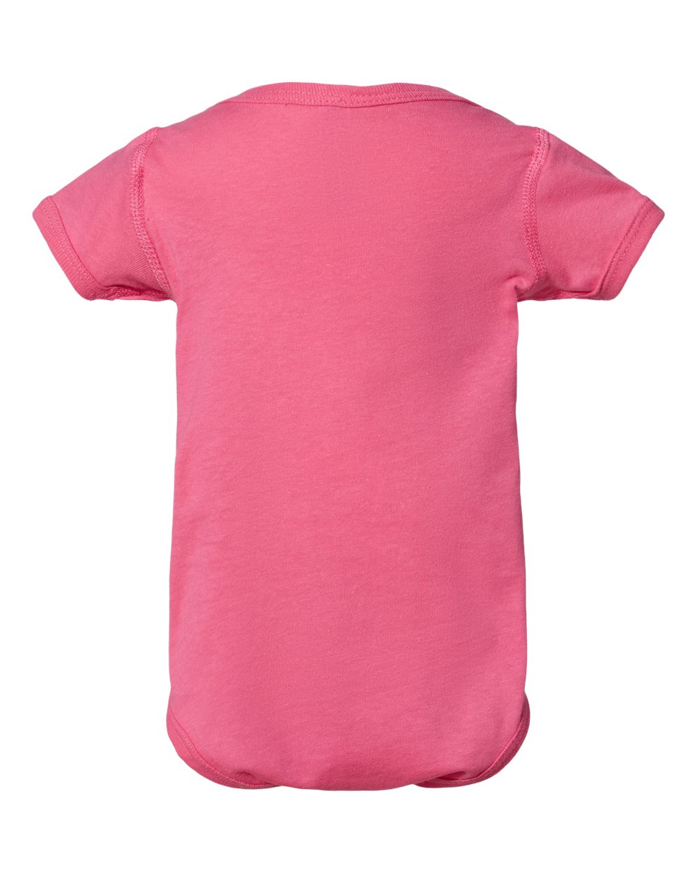 Front View of Hot Pink Infant Fine Jersey Bodysuit - 4424
