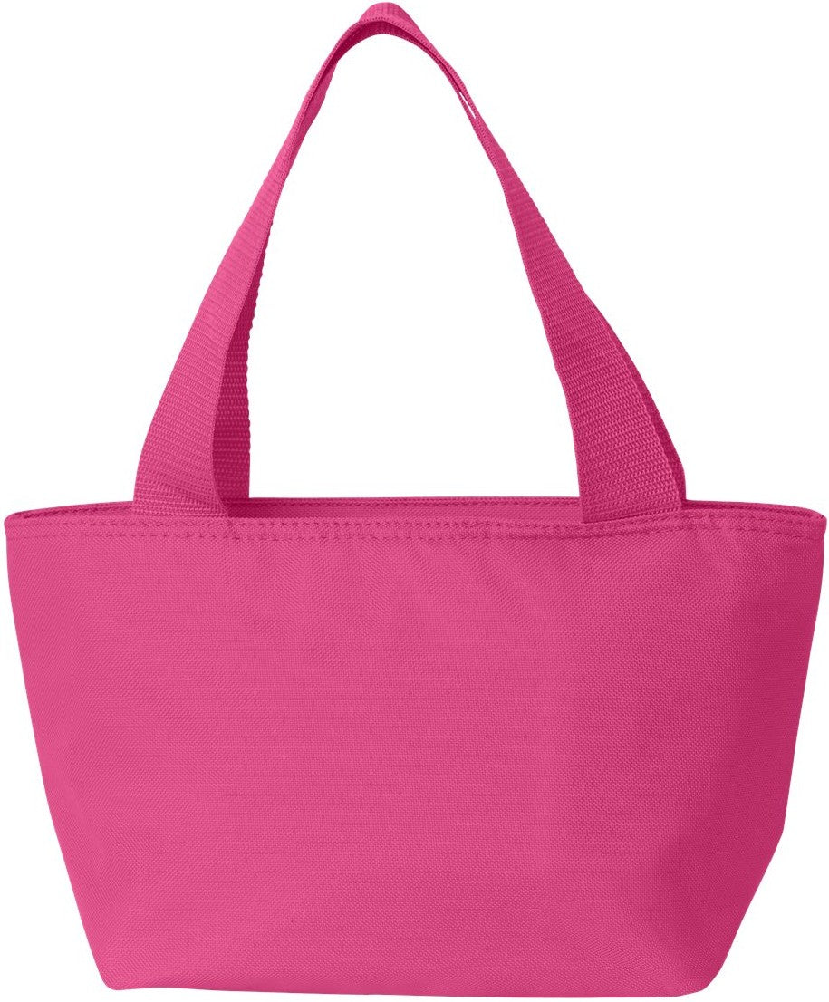 Front View of Hot Pink Recycled Cooler Bag - 8808