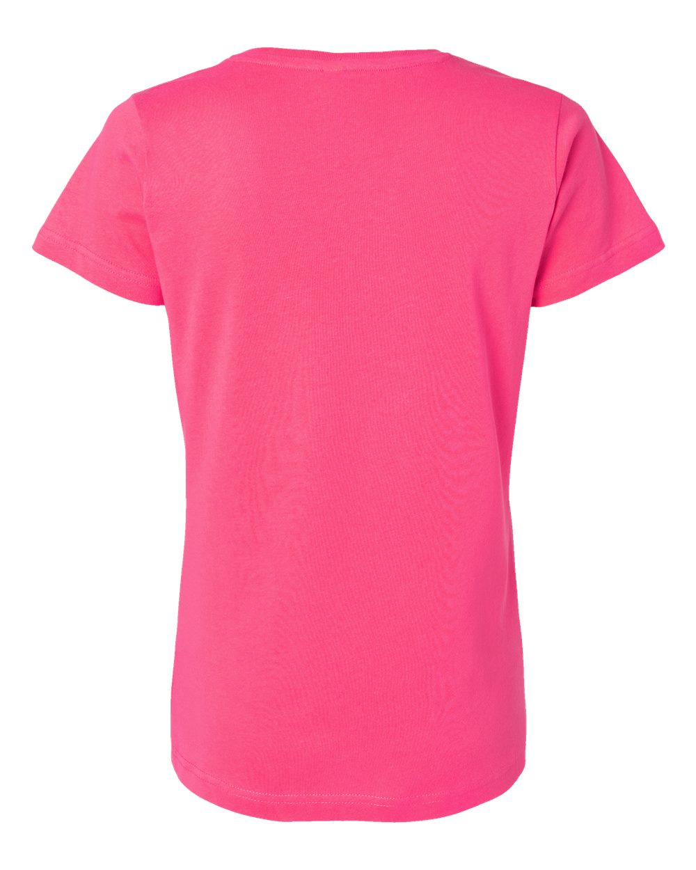 Front View of Hot Pink Women's Fine Jersey Tee - 3516