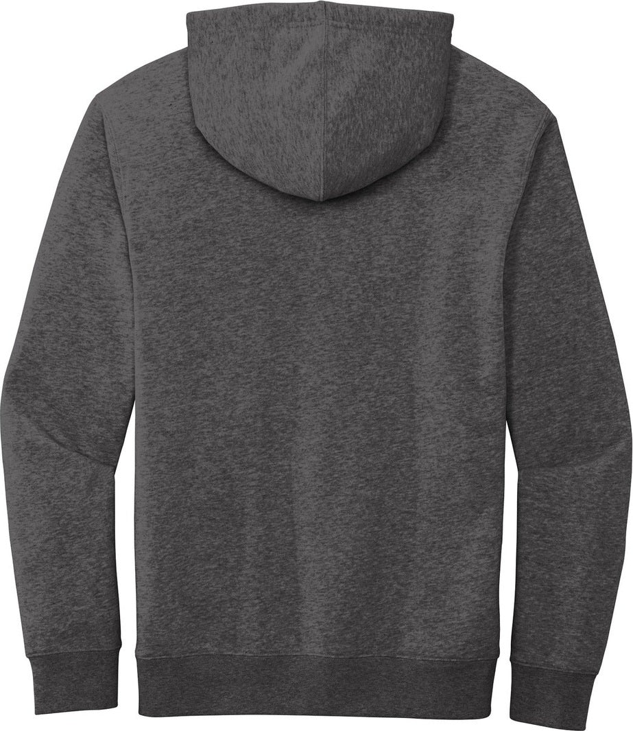 Rear View of Ht Charcoal District V.I.T. Fleece Hoodie DT6100