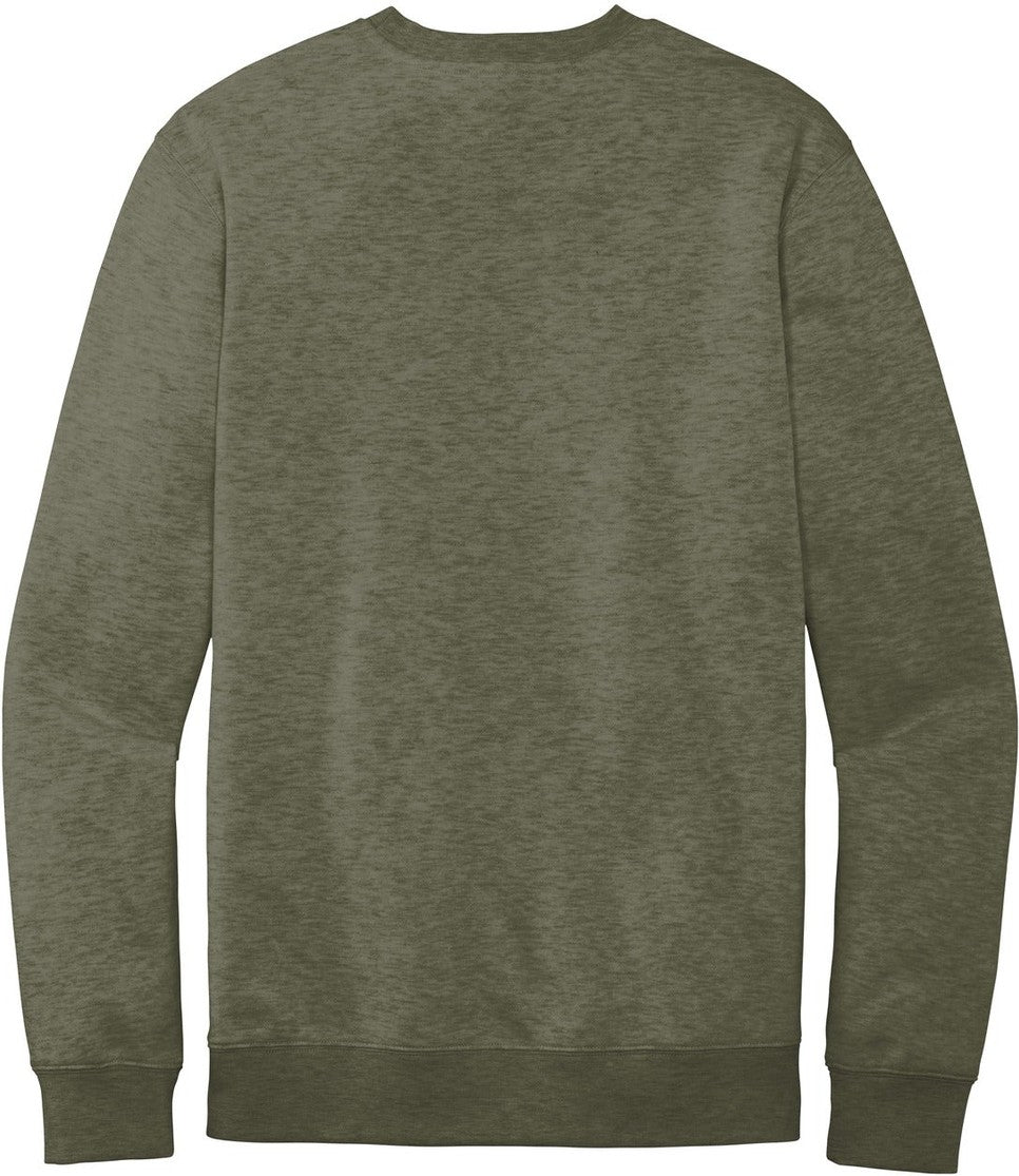 Front View of Ht Olive District V.I.T. Fleece Crew DT6104
