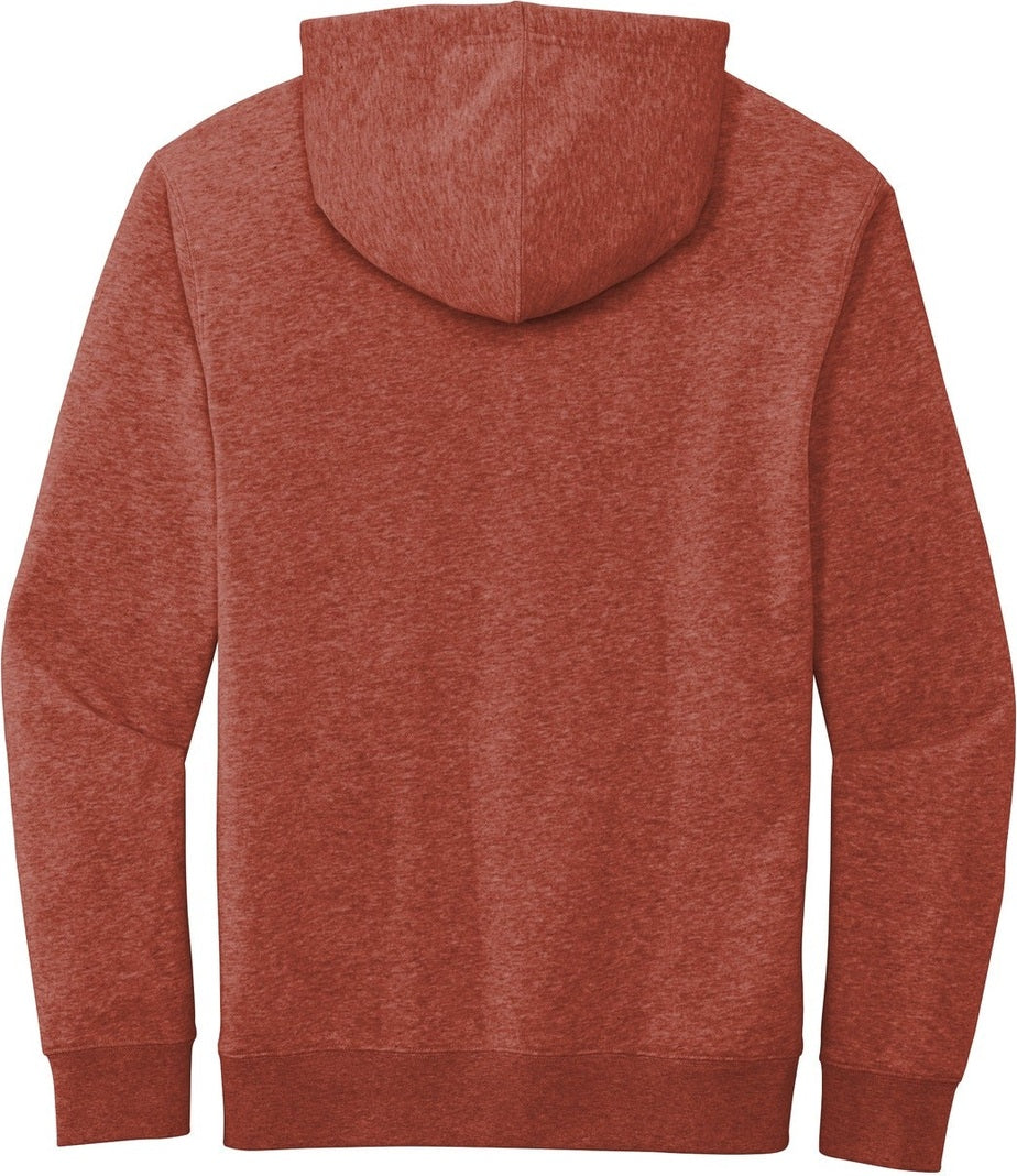Rear View of Ht Russet District V.I.T. Fleece Hoodie DT6100