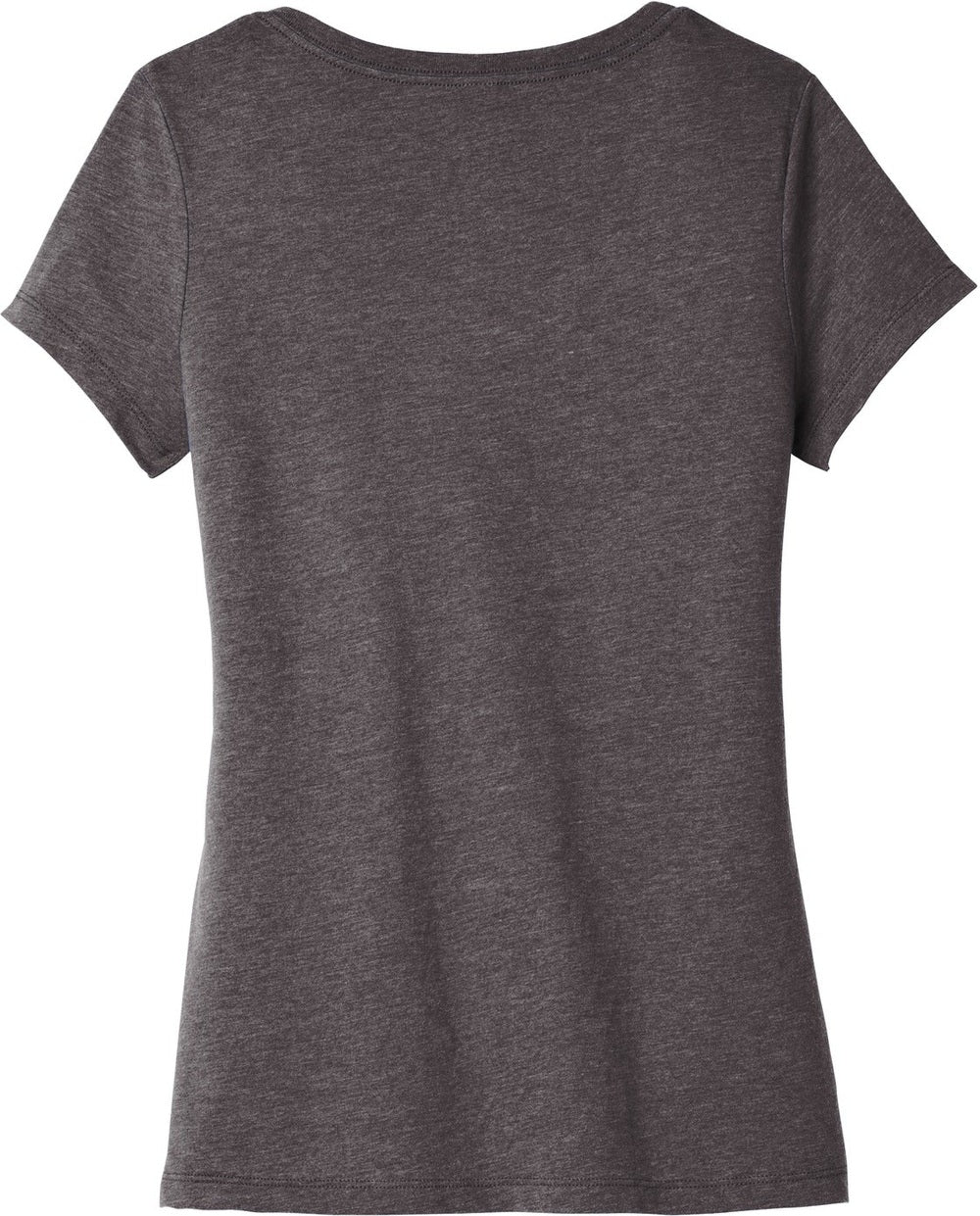 Front View of Hthrd Charcoal District Women's Very Important Tee V-Neck. DT6503
