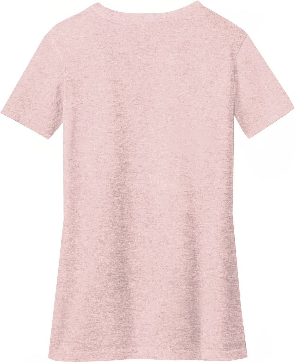 Rear View of Hthrd Lavender District Women's Perfect Blend CVC V-Neck Tee. DM1190L