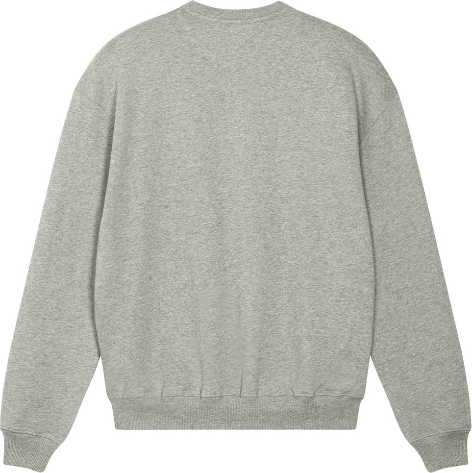 Front View of HthrGrey Stanley/Stella Unisex Ledger Dry Crewneck Sweatshirt SXU029