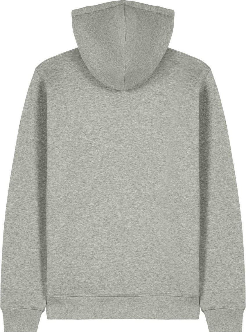 Front View of HthrGrey Stanley/Stella Unisex Mixer Full-Zip Hooded Sweatshirt SXU011