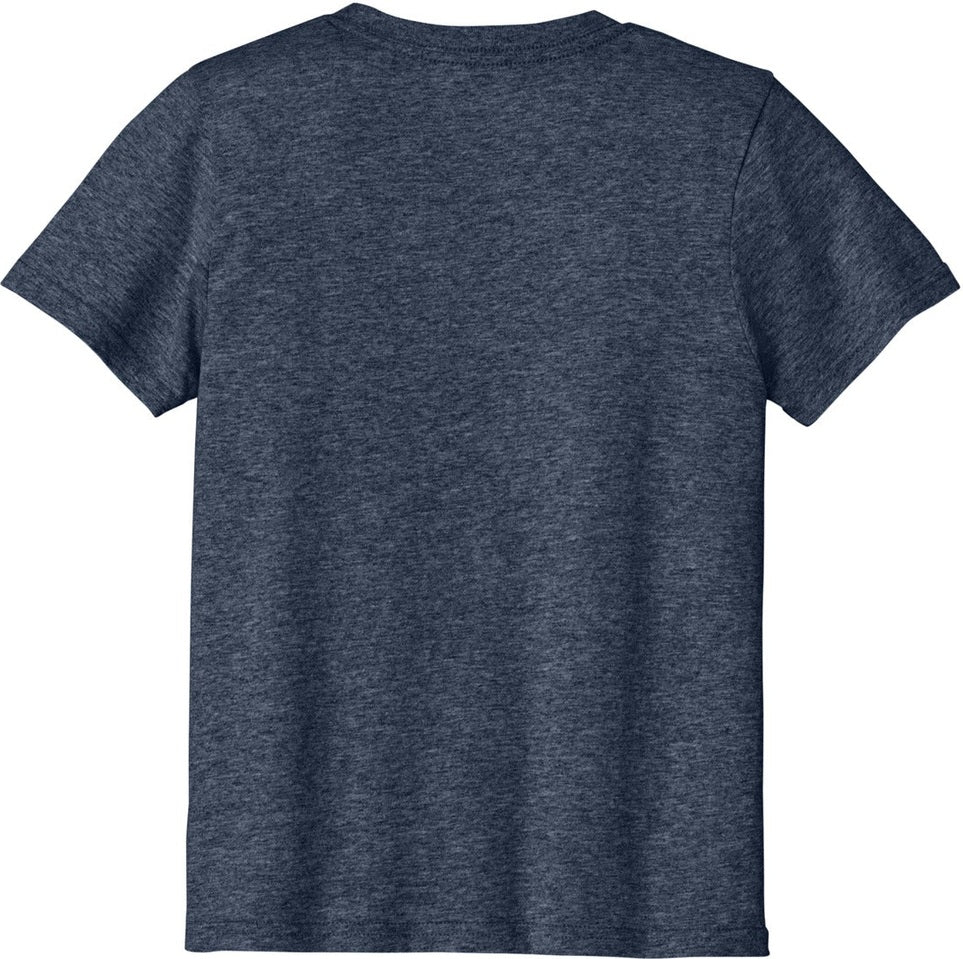 Front View of HthrNavy Port & Co Youth Easy Cotton Tee PC43Y