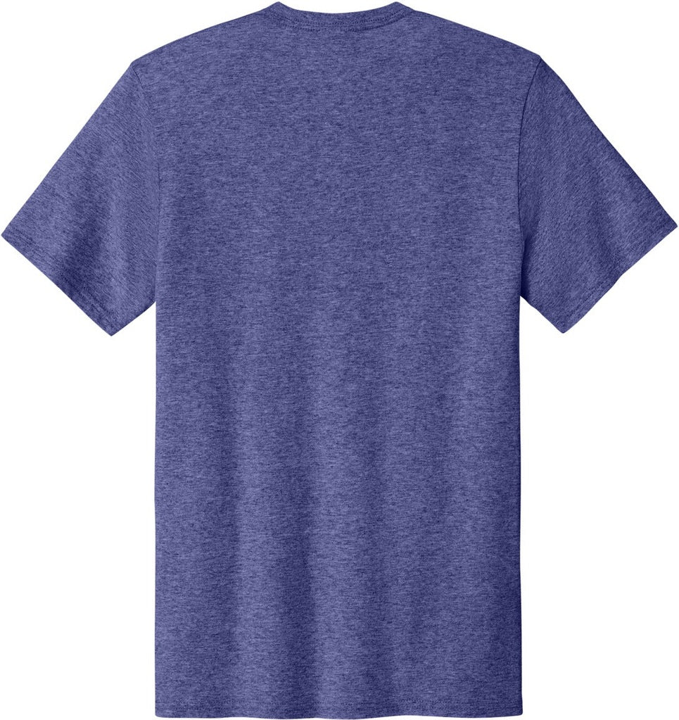 Rear View of HthrPurple Port & Co Easy Cotton Tee PC43