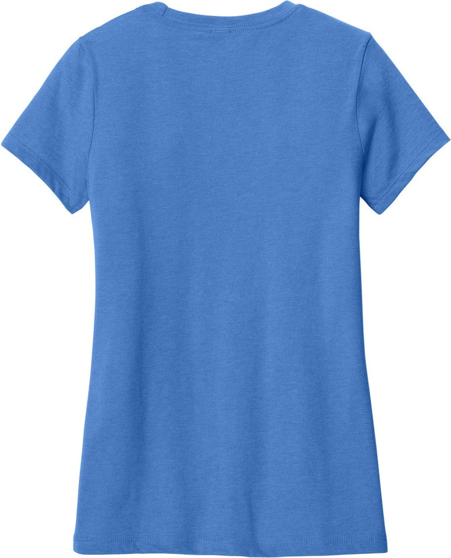 Rear View of HtrdRoyal District Women's Perfect Blend CVC Tee. DM108L