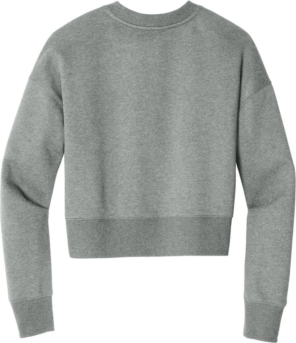 Front View of HtrdSteel District Women's Perfect Weight Fleece Cropped Crew DT1105