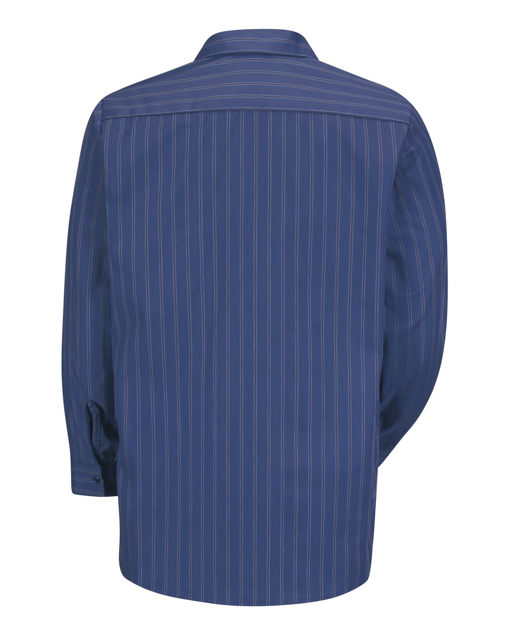 Front View of IC-Blue/ Brown/ white Premium Long Sleeve Work Shirt - Tall Sizes - SP10T