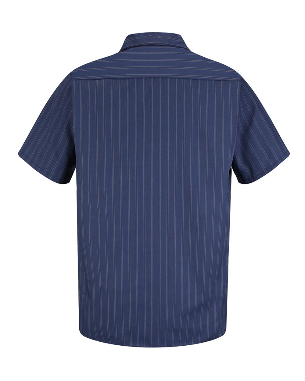 Front View of IC-Blue/ Brown/ white Premium Short Sleeve Work Shirt - SP20