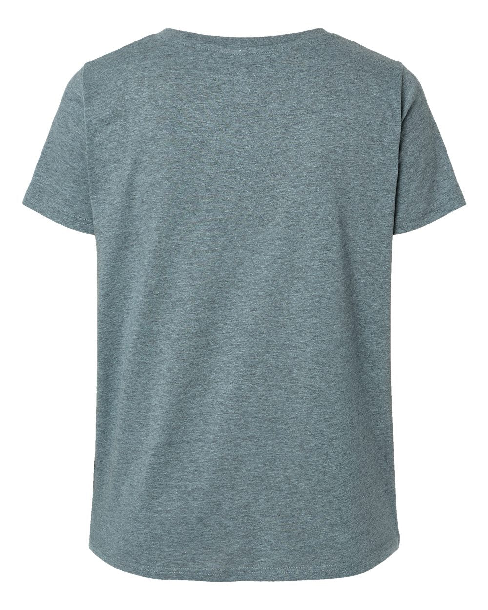 Front View of Ice Blackout Curvy Collection Women's Fine Jersey V-Neck Tee - 3817