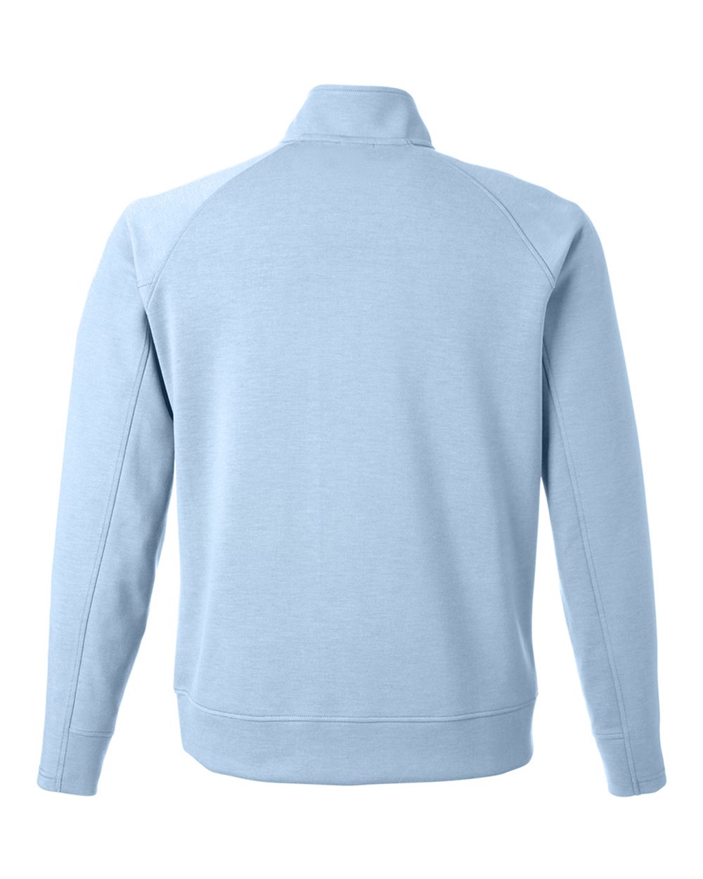 Rear View of Ice Blue Apex Fleece Quarter-Zip Sweatshirt - 8751