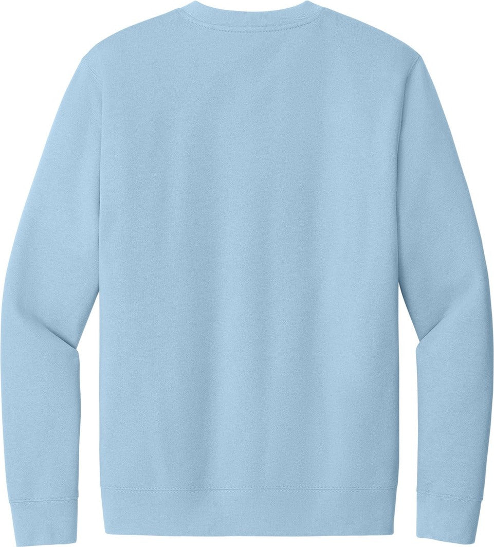 Front View of Ice Blue District V.I.T. Fleece Crew DT6104