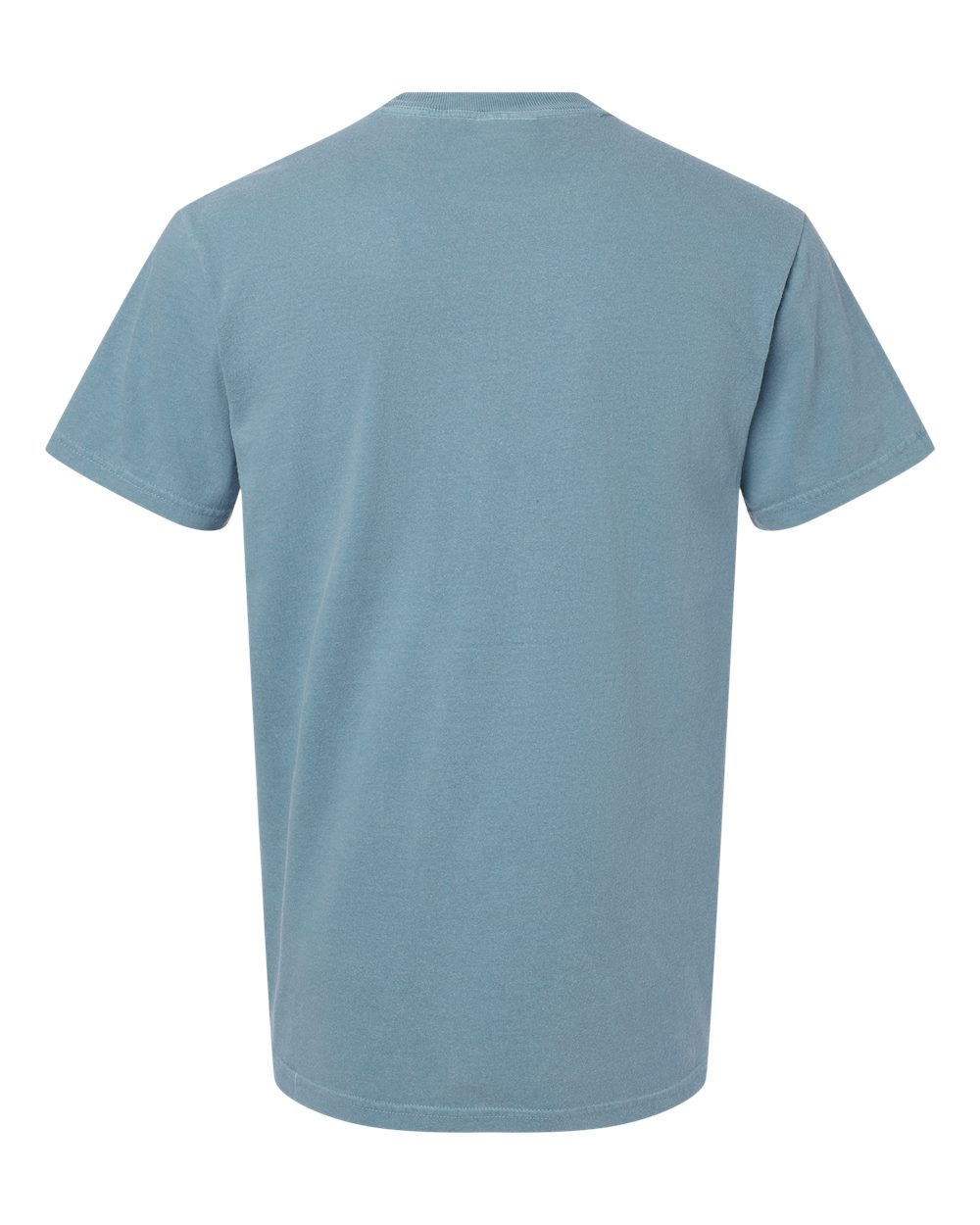 Front View of Ice Blue Garment-Dyed Heavyweight T-Shirt - 1717