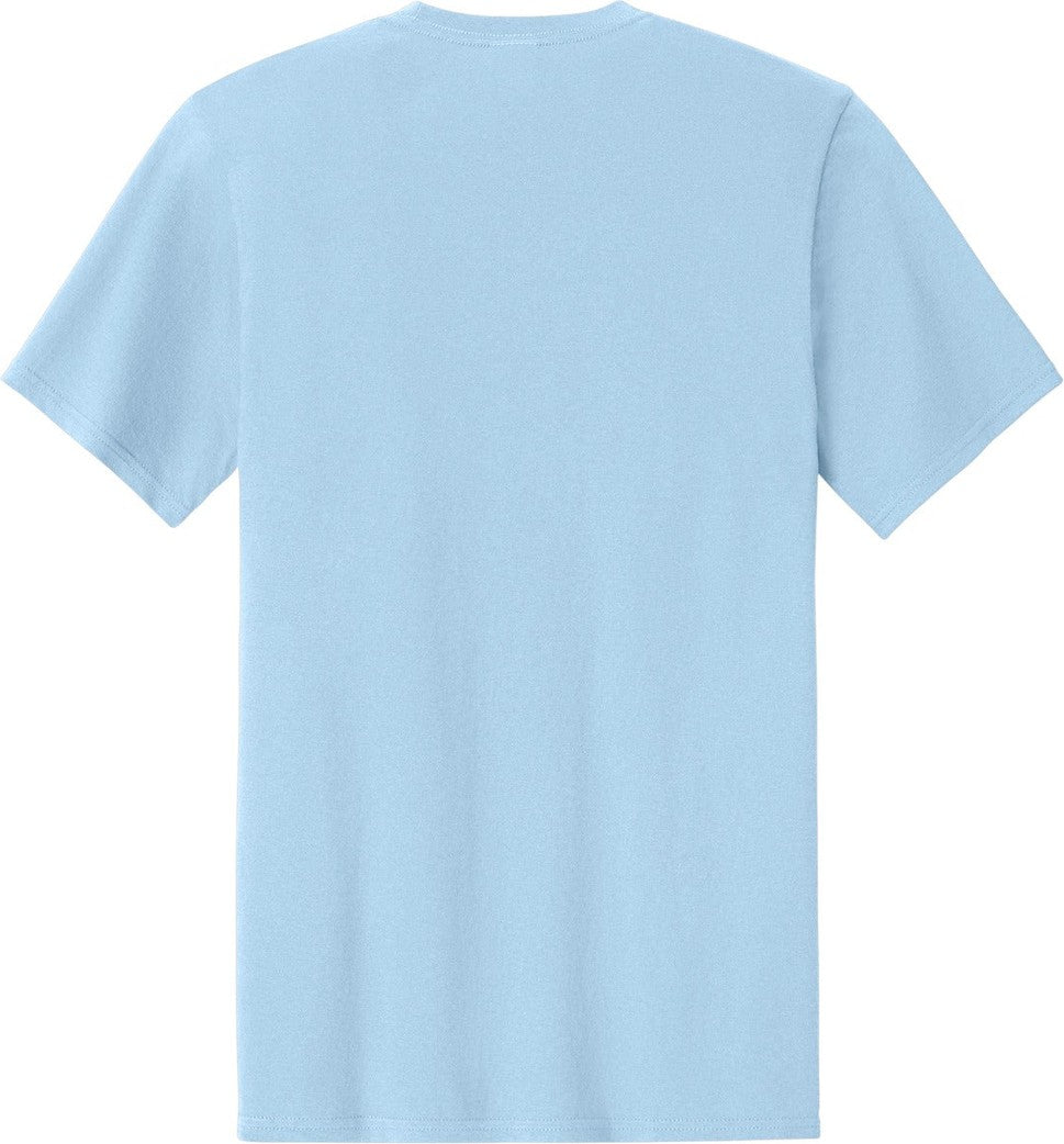 Rear View of IceBlue Port & Co Easy Cotton Tee PC43