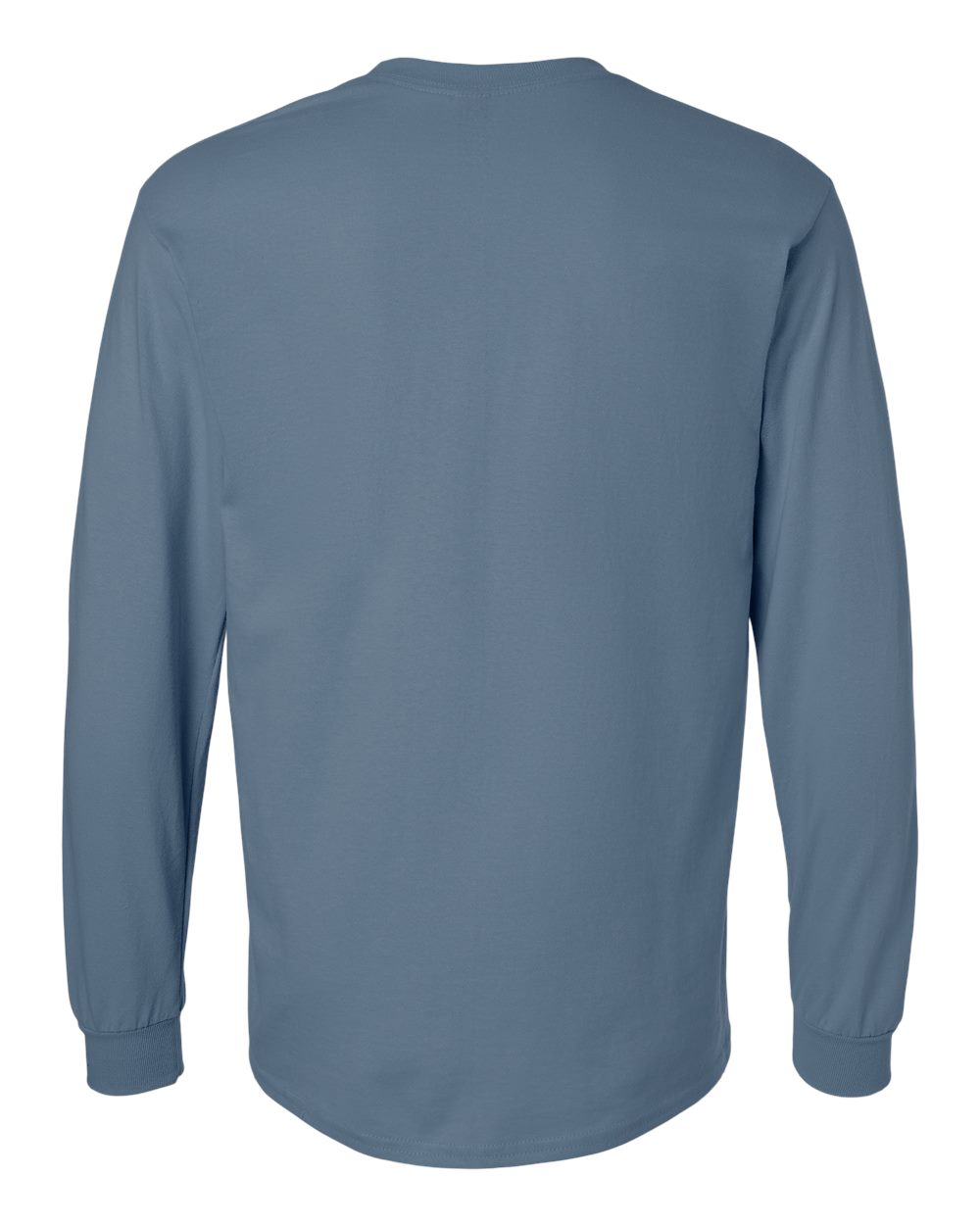 Front View of Indigo Blue Ultra Cotton® Long Sleeve T-Shirt - 2400