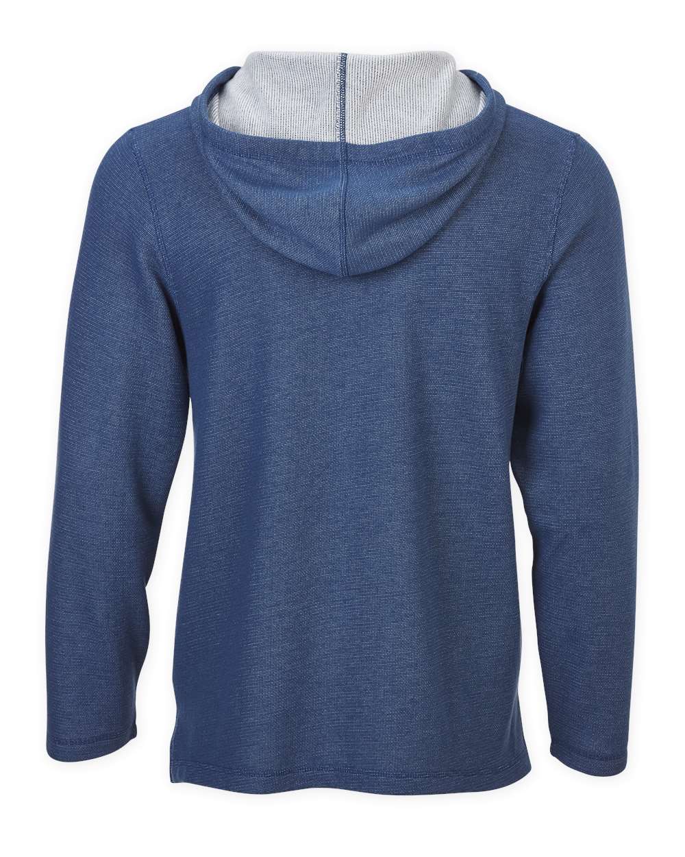 Front View of Indigo Heather Baja Pullover - BM5301