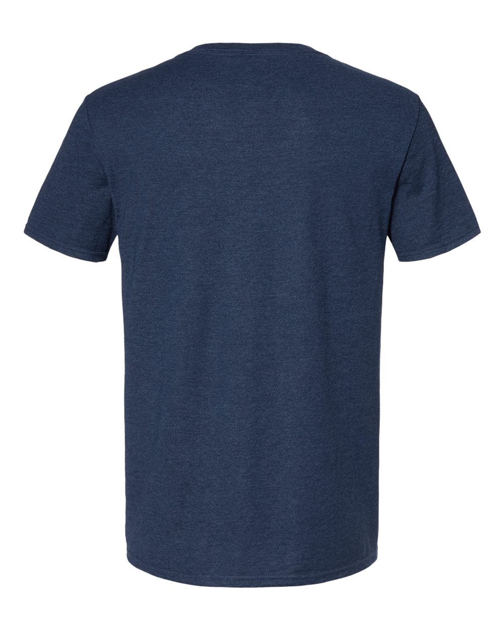 Front View of Indigo Heather Premium Blend Ring-Spun T-Shirt - 560MR