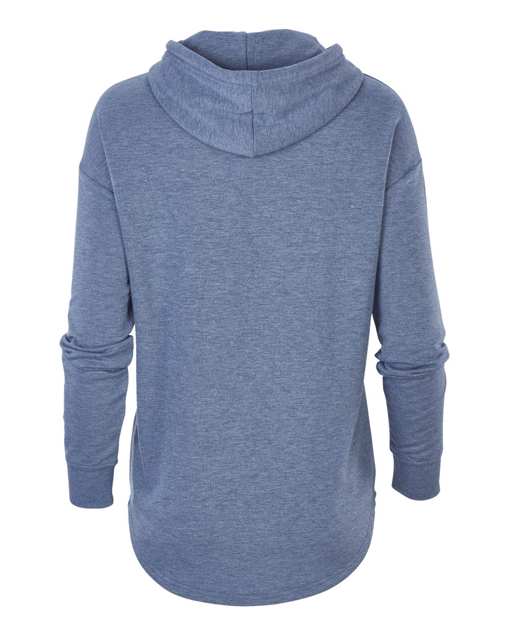 Front View of Indigo Heather Women's Dream Fleece Hooded Pullover - BW5301
