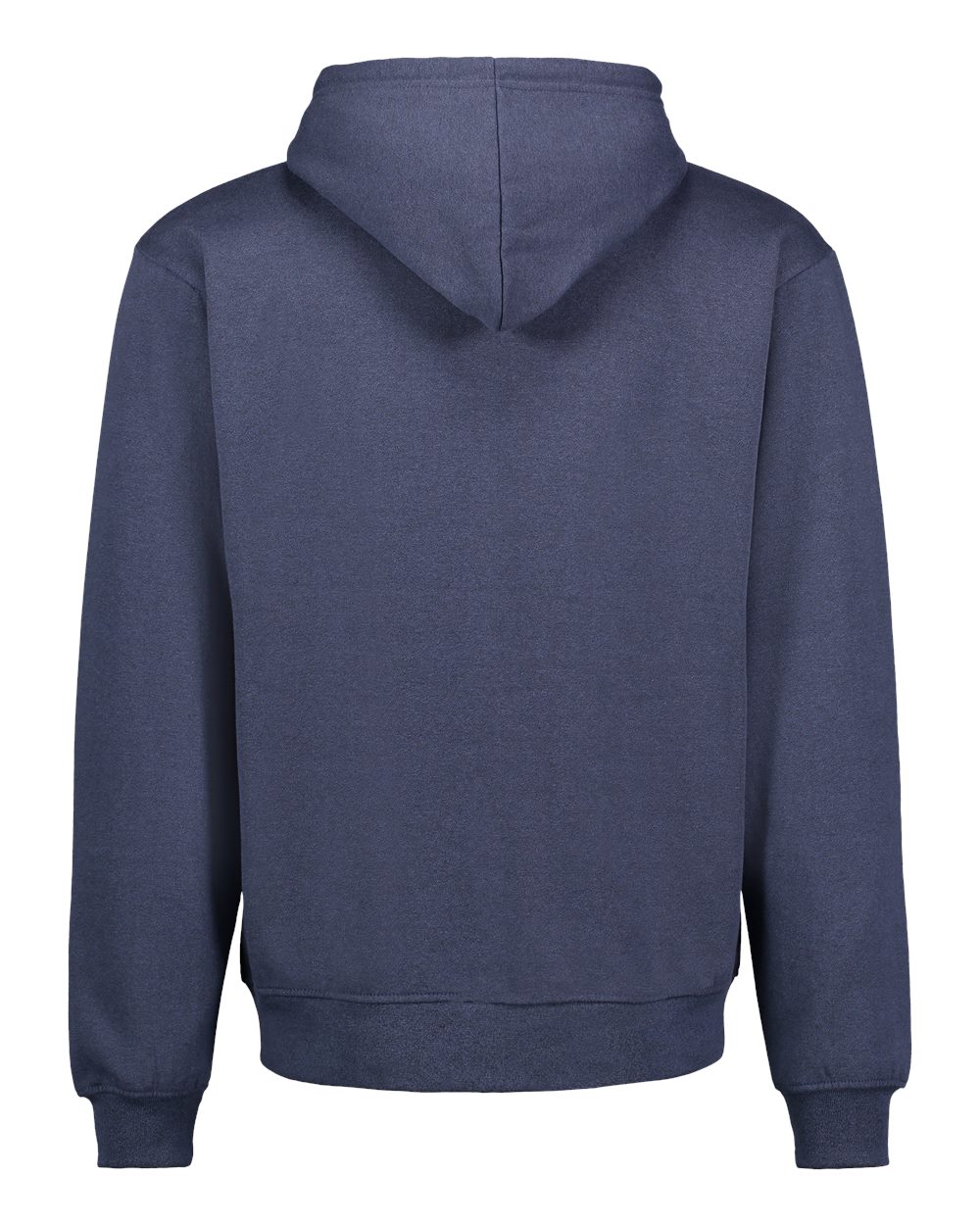 Front View of Indigo Pepper Heather Retro Heather Full-Zip Hooded Sweatshirt - 2349