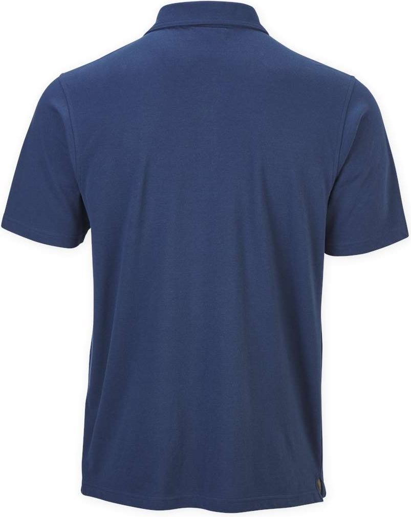 Front View of Indigo Pique Polo - BM2301