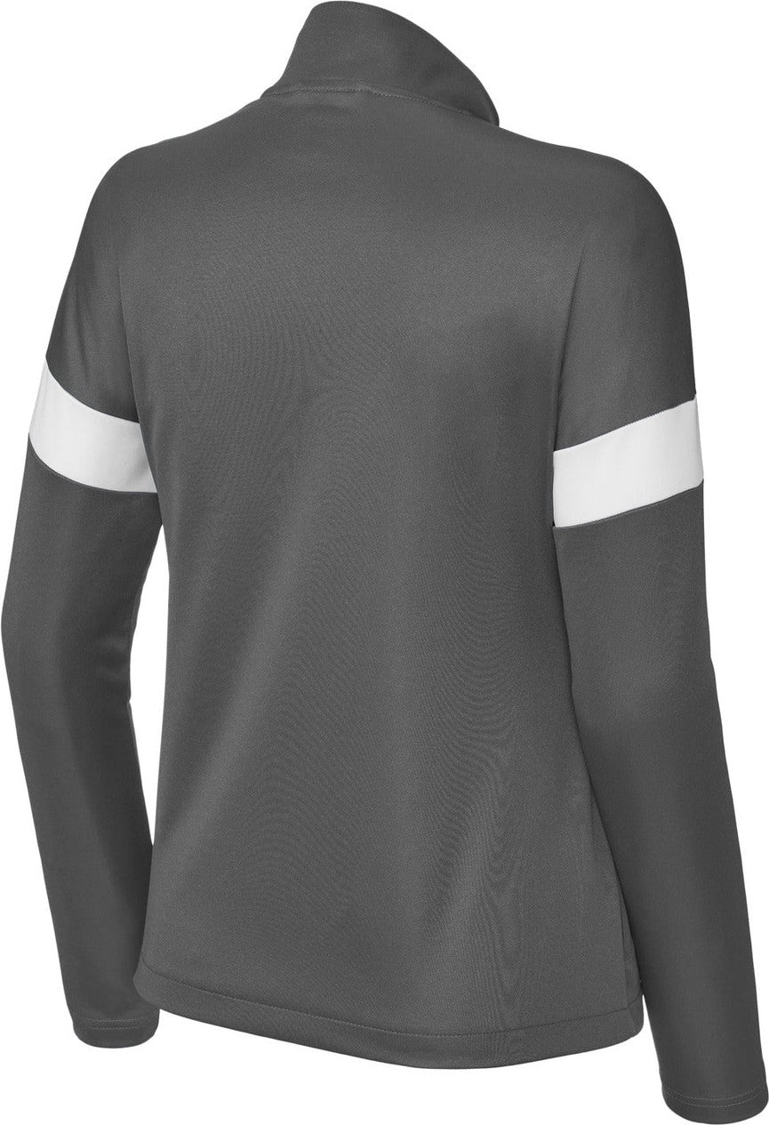 Front View of IrGy/White Sport-Tek Women's Travel Full-Zip Jacket LST800