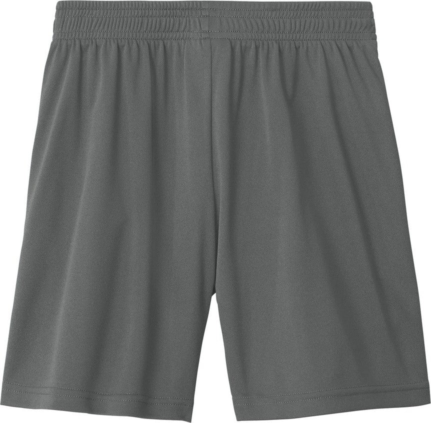 Front View of IrGy/White Sport-Tek Youth Competitor United 5" Short YST103