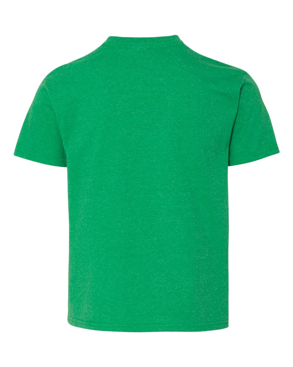 Front View of Irish Green Heather Dri-Power® Youth 50/50 T-Shirt - 29BR