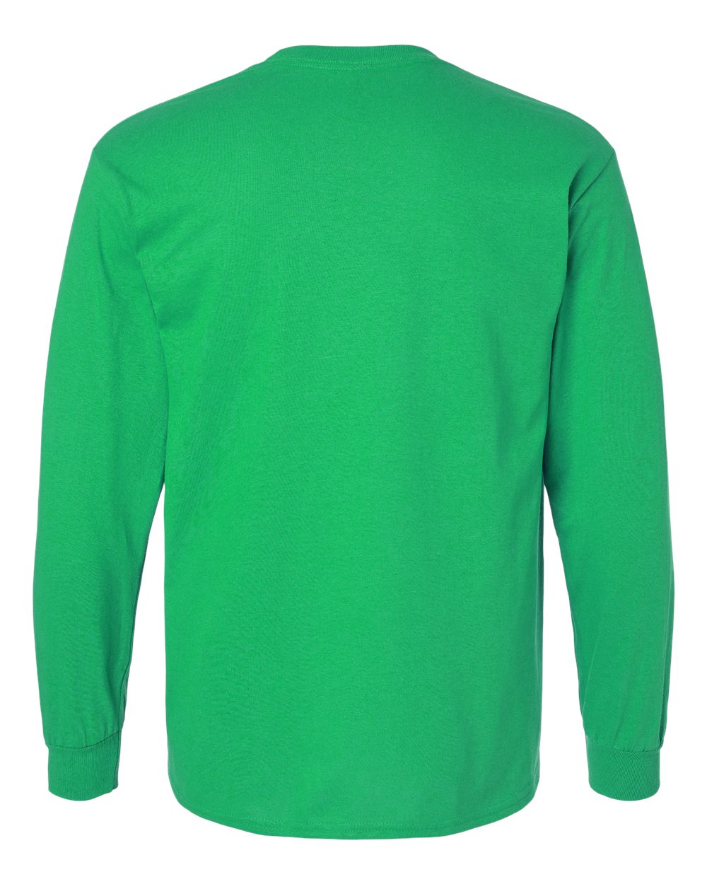 Front View of Irish Green Ultra Cotton® Long Sleeve T-Shirt - 2400