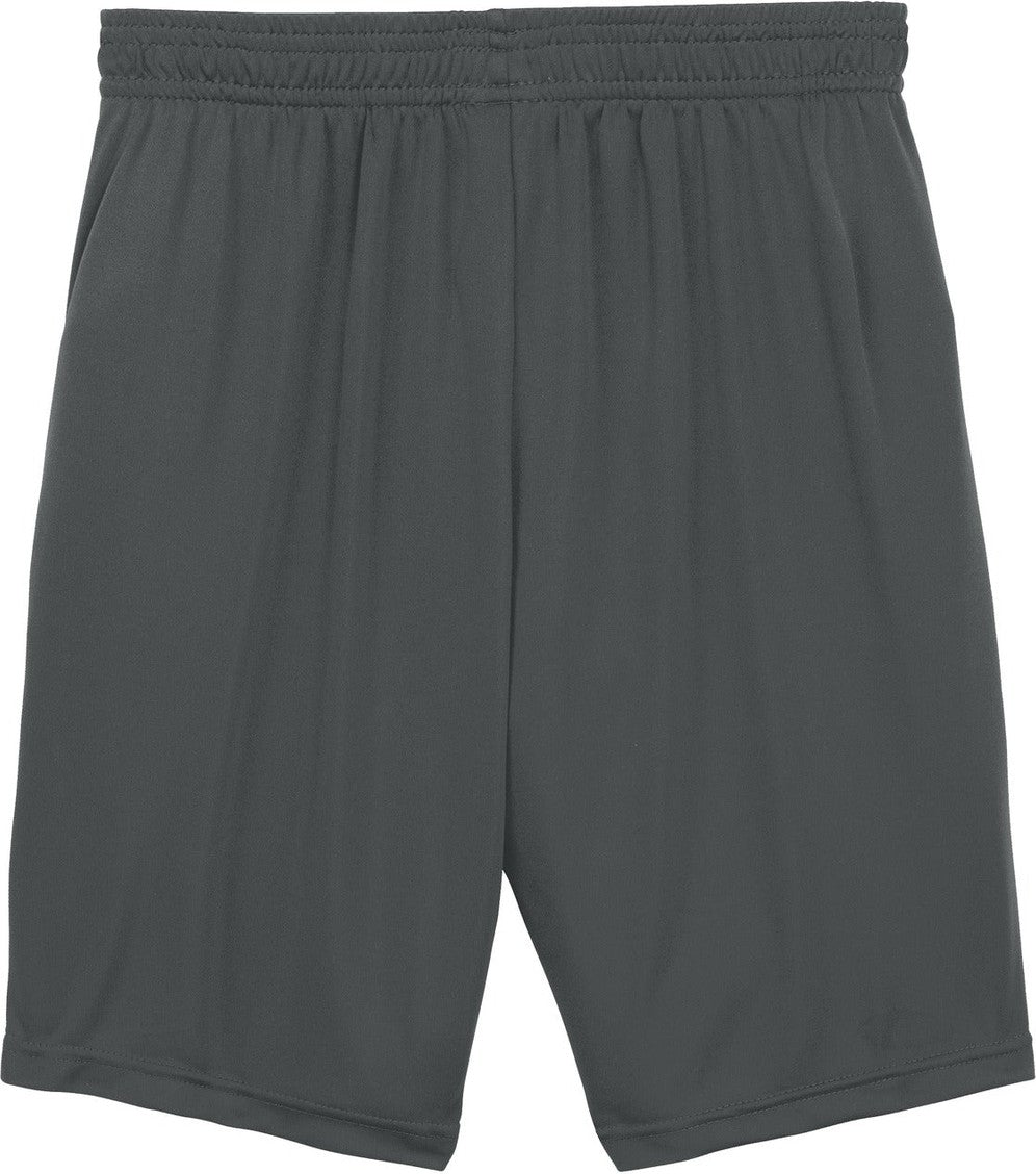 Rear View of Iron Grey Sport-Tek Youth PosiCharge Competitor Short. YST355