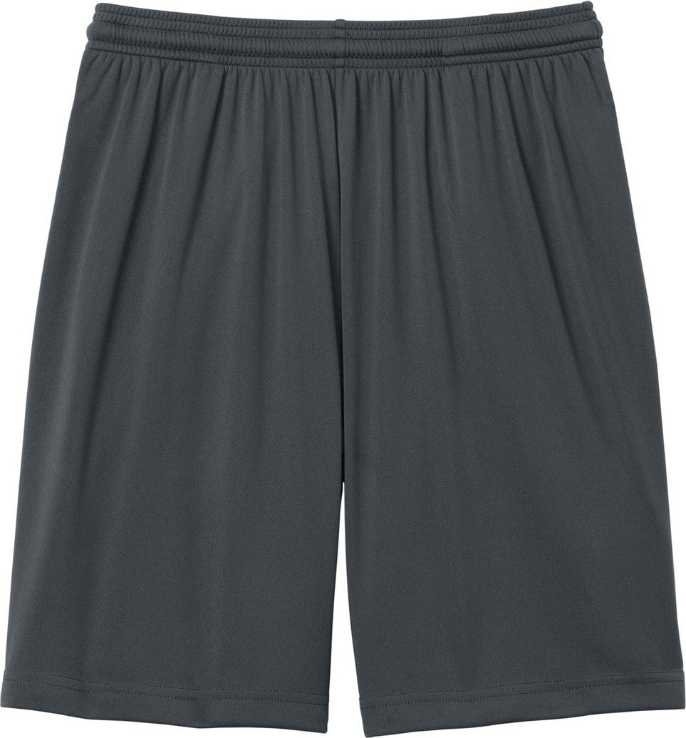 Front View of IronGrey Sport-Tek PosiCharge Competitor 7" Pocketed Short ST349P