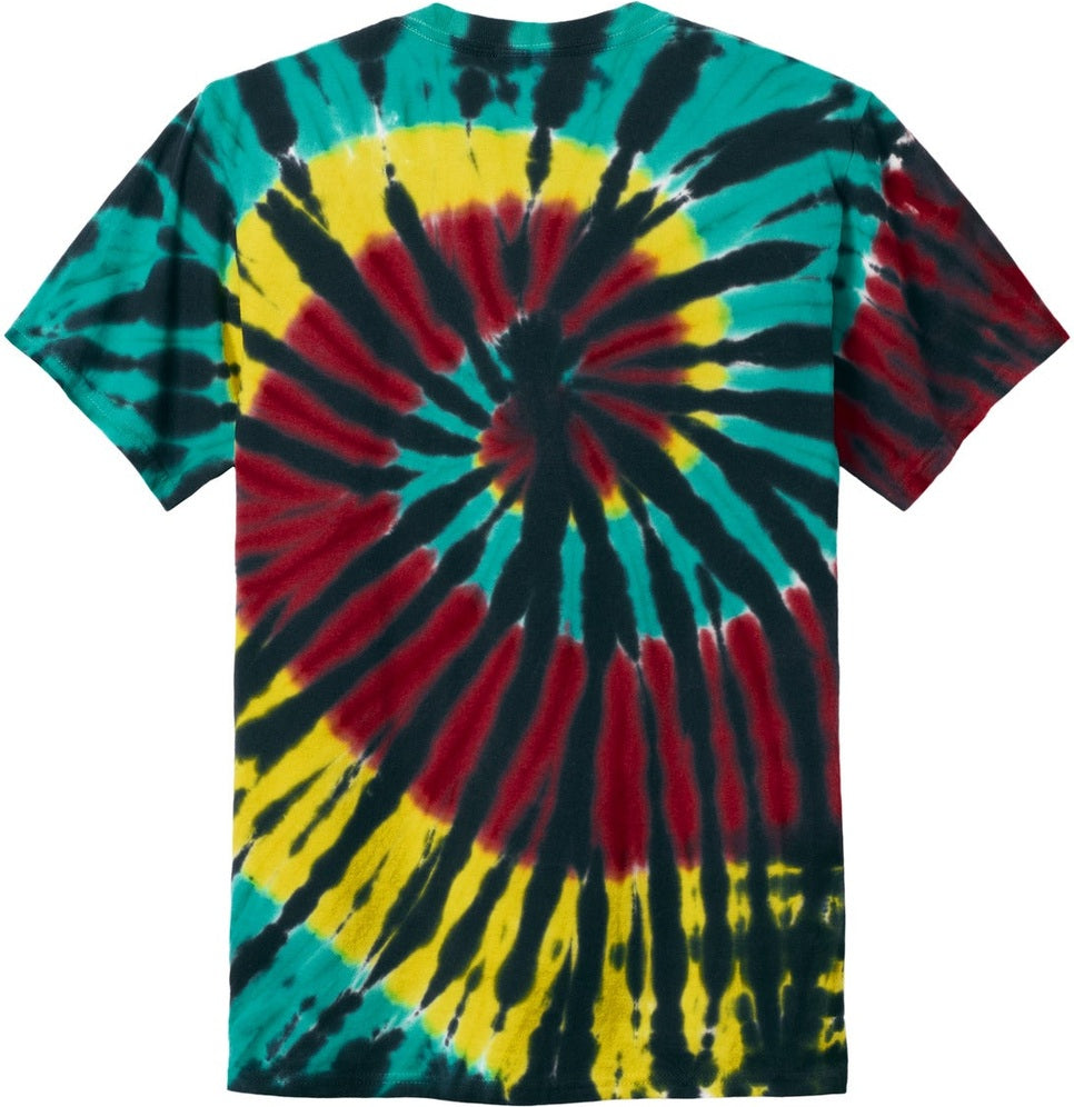 Rear View of IslandSprl Port & Co Tie-Dye Tee. PC147
