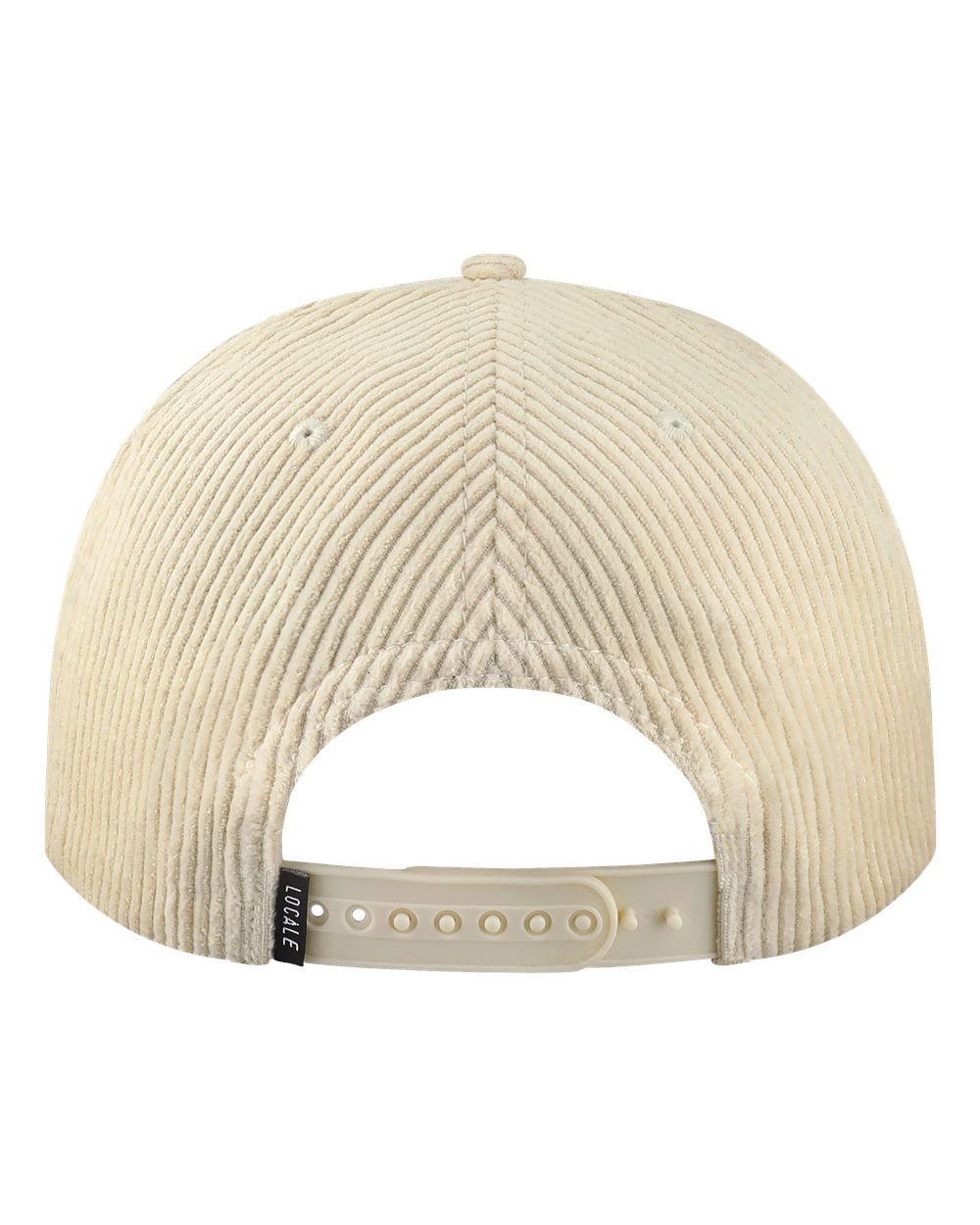 Rear View of Ivory Corduroy Unstructured with Rope Cap - WILSON