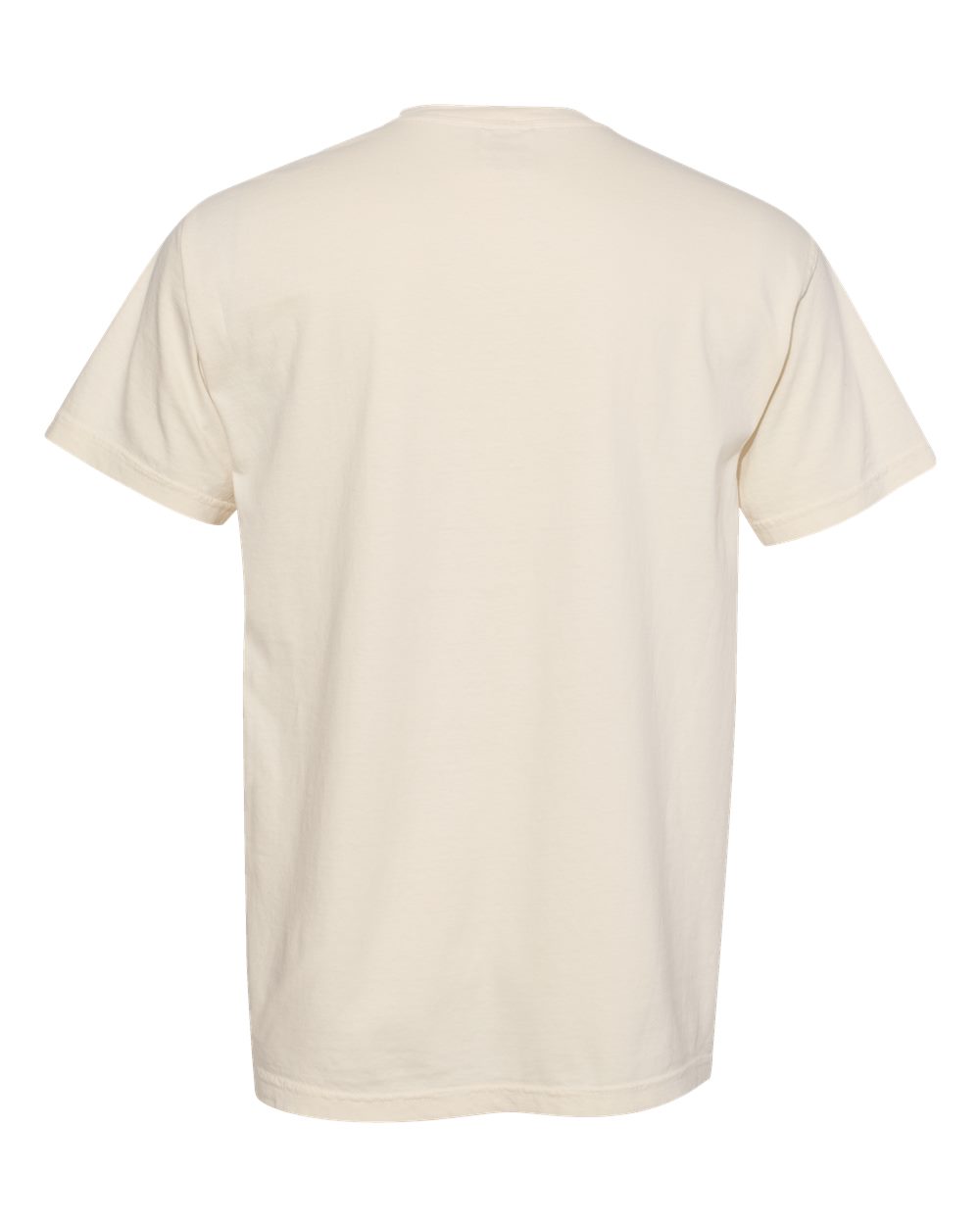 Front View of Ivory Garment-Dyed Heavyweight T-Shirt - 1717