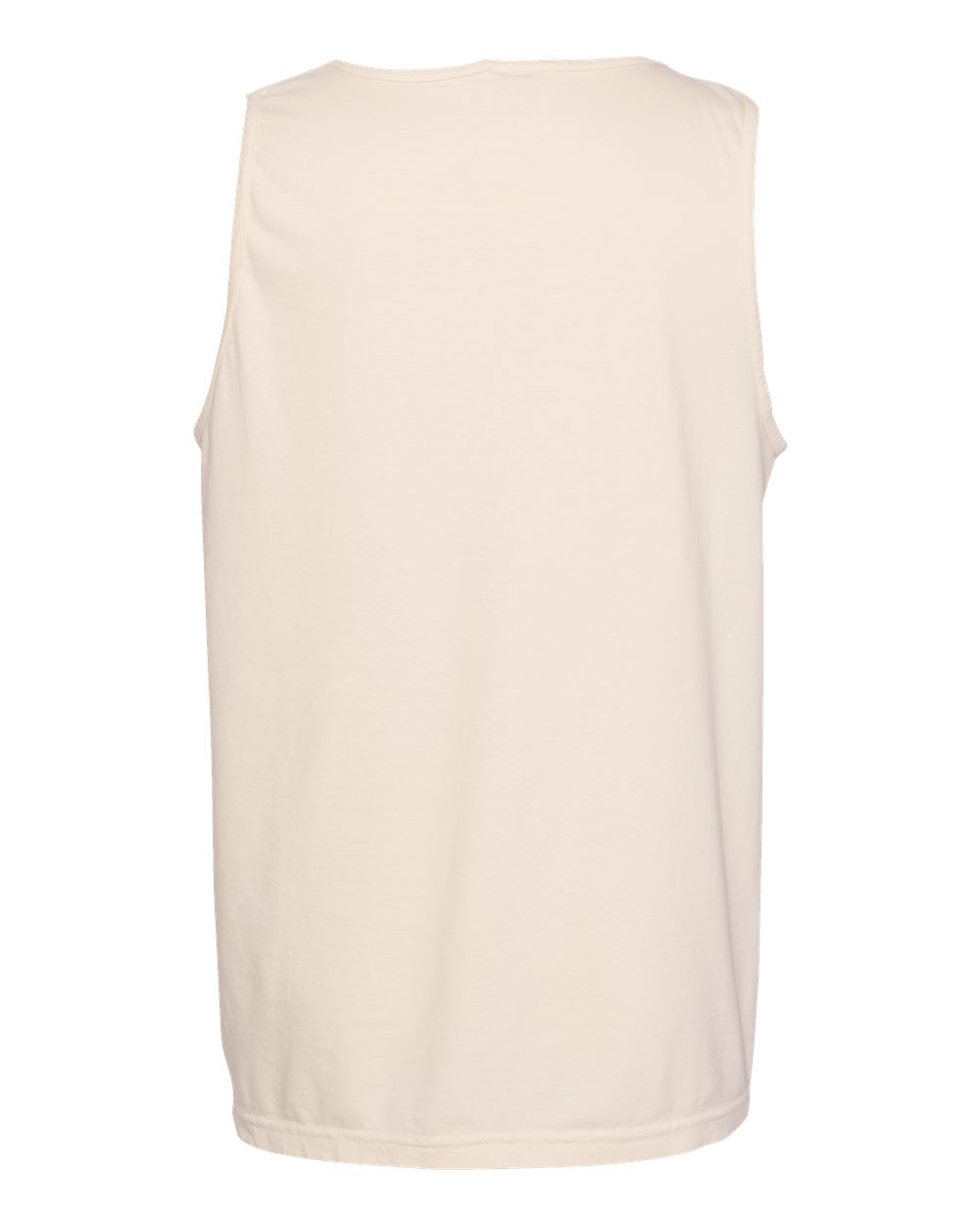 Front View of Ivory Garment-Dyed Heavyweight Tank Top - 9360