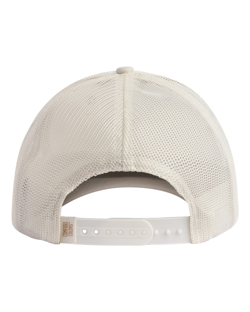 Rear View of Ivory Sunwashed Trucker Cap - CCST0