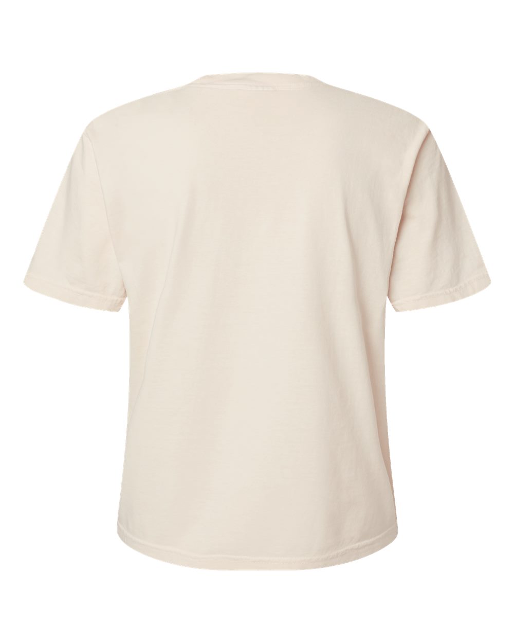 Rear View of Ivory Women's Heavyweight Boxy T-Shirt - 3023CL