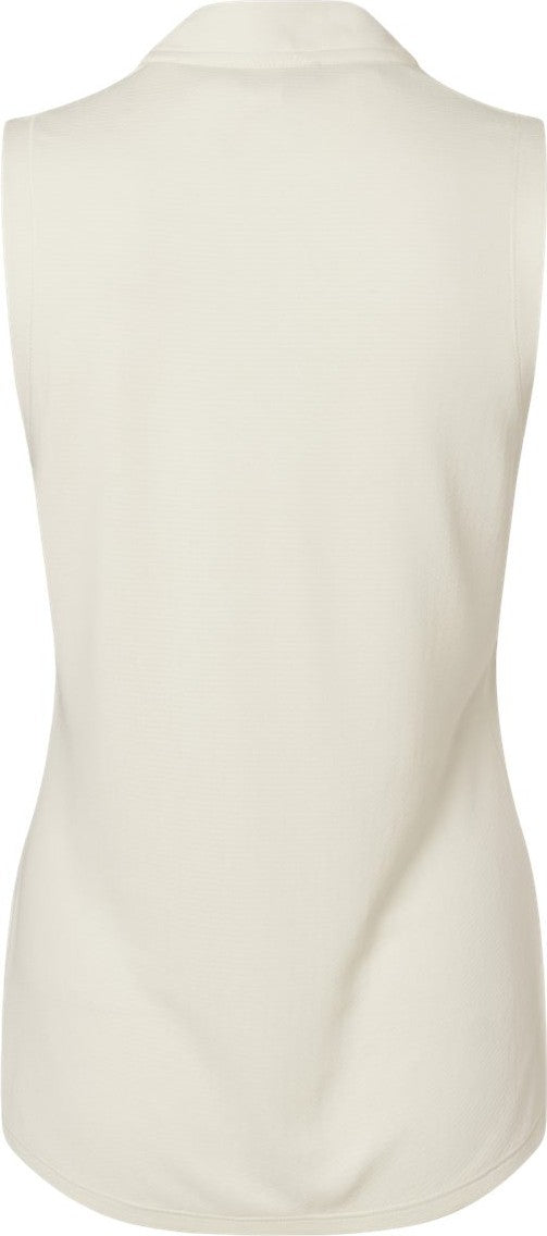 Front View of Ivory Women's Ultimate365 Textured Sleeveless Shirt - A1001