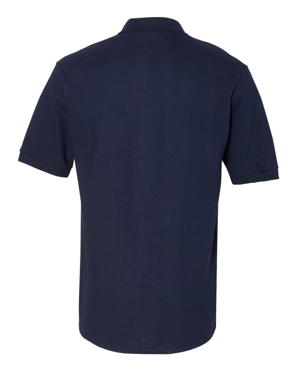 Front View of J. Navy 100% Ring-Spun Cotton Piqué Polo - 443M