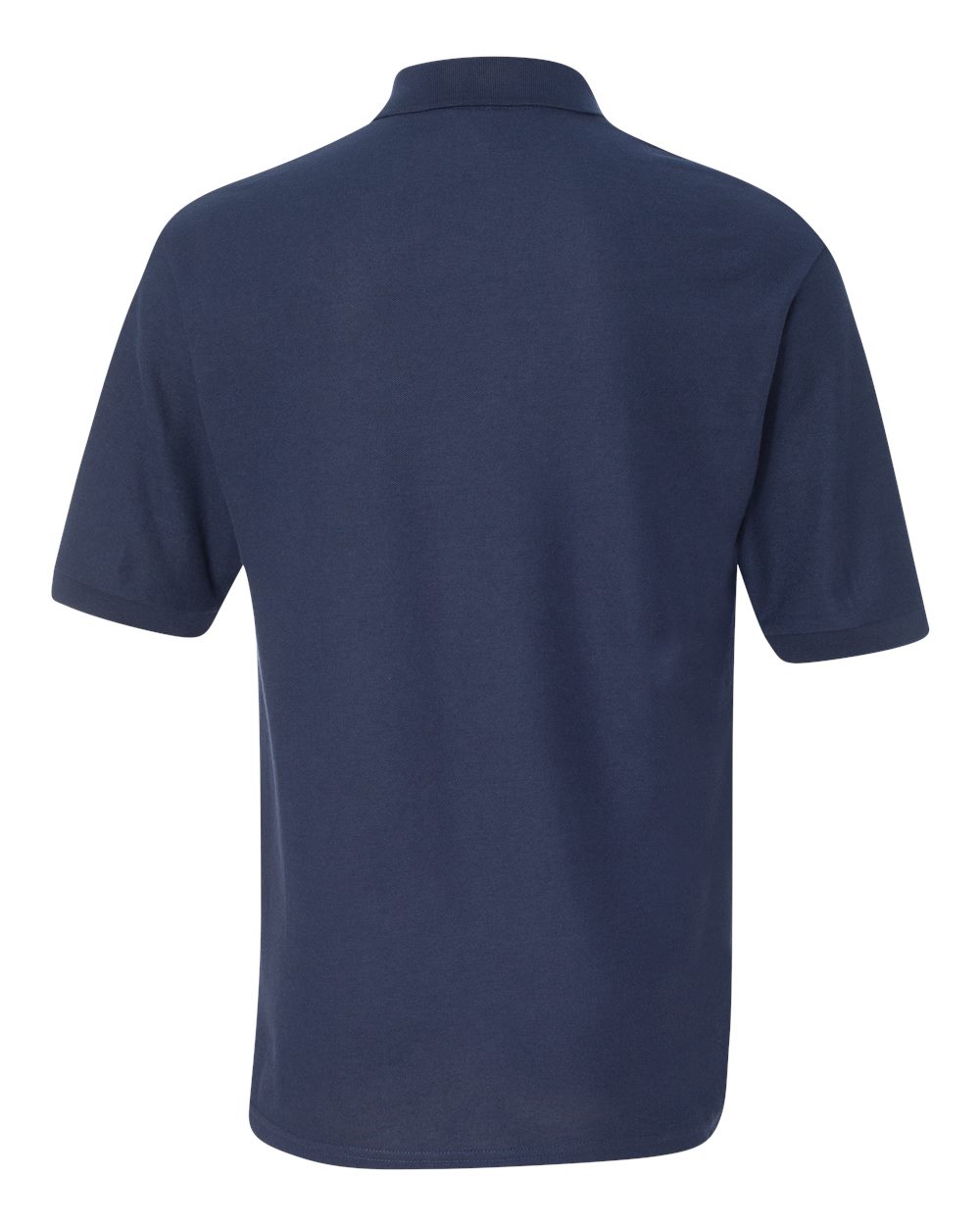 Rear View of J. Navy Easy Care™ Piqué Polo - 537MR