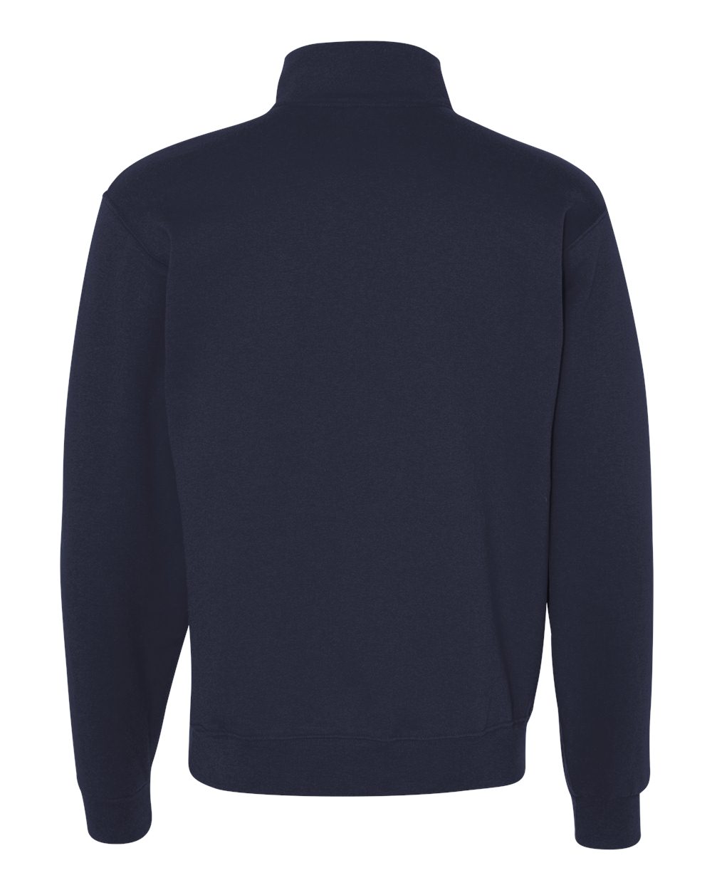 Rear View of J. Navy Nublend® Cadet Collar Quarter-Zip Sweatshirt - 995MR